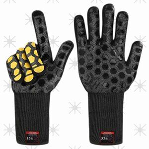 NEW!! Heat-Resistant Oven Glove: EN407 Certified 932 °F Camping, Grilling, Oven!